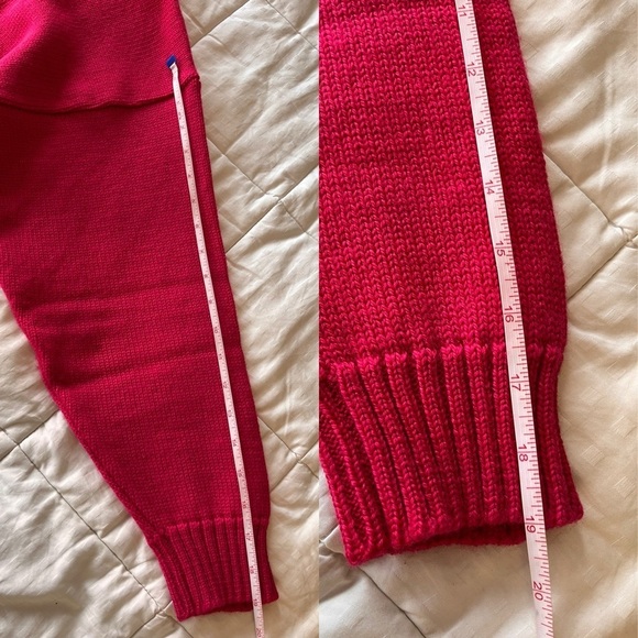 Vintage 100% Wool Pink Star Crewneck Sweater L Made in 🇨🇦 - Picture 12 of 14